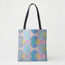 Blauw & Geel Waterverf Bloemmotief