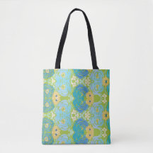 Blauw & Geel Waterverf Bloemmotief