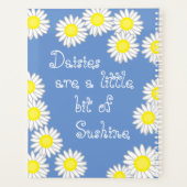 Blauw Geel Wit Daisy Planner (Achterkant)