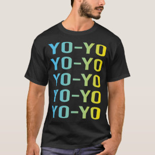Blauw Geel Yo-Yo Yo YoYo T-shirt