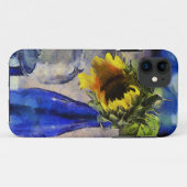 Blauw & Geel Zonnebloem iPhone 5 Hoesje (Achterkant (horizontaal))