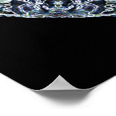 Blauw-geelglas Mandala Poster (Hoek)