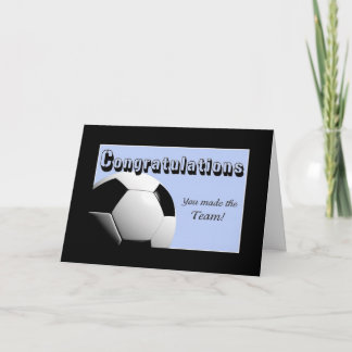 Blauw Gefeliciteerd je hebt het team gemaakt Kaart