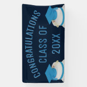 Blauw Gefeliciteerd Klasse van Afstuderen Banner (Verticaal)