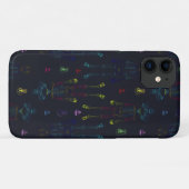  blauw gegolfd skelet Suikerhuid Case-Mate iPhone Case (Achterkant (horizontaal))