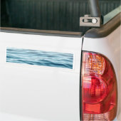 Blauw gegolfd water bumpersticker (Op Truck)