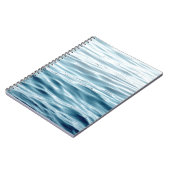 Blauw gegolfd water notitieboek (Linkerzijde)