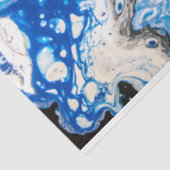 Blauw gegoten Abstracte ontkoppeling van verf Tissuepapier (Detail)