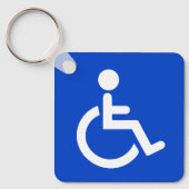Blauw gehandicaptensymbool sleutelhanger (Voorkant)
