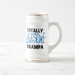 Blauw geheel Geweldige Grampa T-shirts en cadeautj Bierpul