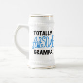 Blauw geheel Geweldige Grampa T-shirts en cadeautj Bierpul (Links)