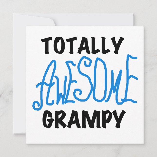 Blauw geheel Geweldige grijze T-shirts en cadeautj (Voorkant)