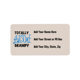 Blauw geheel Geweldige grijze T-shirts en cadeautj Etiket