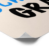 Blauw geheel Geweldige grijze T-shirts en cadeautj Poster (Hoek)