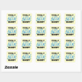 Blauw geheel Geweldige grijze T-shirts en cadeautj Vierkante Sticker (Vel)
