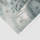 Blauw Geïnspireerd Bloemen Decoupage Tissuepapier (Detail)