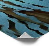 Blauw gekleurde roestbont Vist Poster (Hoek)