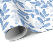 Blauw gelaagde Waterverf verliest patroon Cadeaupapier (Rol Hoek)