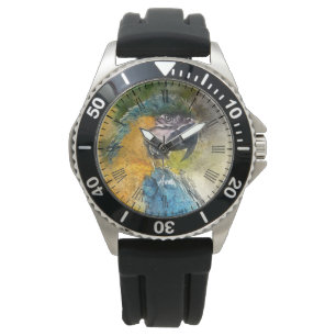 Blauw-gele ara (Ara ararauna) Horloge