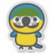 Blauw-gele ara sticker (Voorkant)