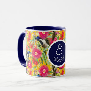  blauw-gele honingeter mok