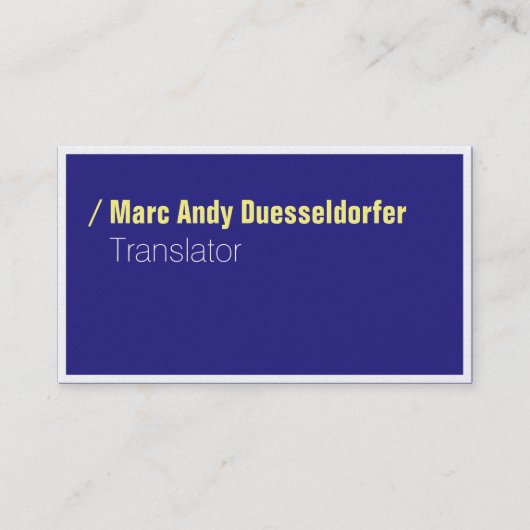 Blauw gele moderne Visitekaartjes (Voorkant)