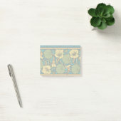 Blauw gele Nasturtium Flower Nouveau Pattern Post-it® Notes (Kantoor)