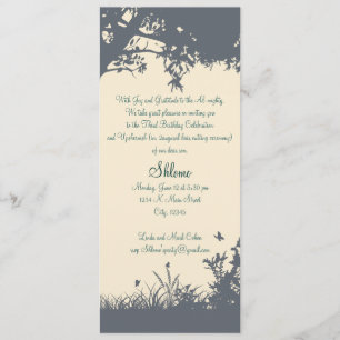 Blauw - Gele uitnodiging voor het hoogwaardigheids