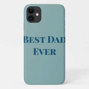 Blauw gelukkige vaderdag beste Papa ooit voeg teks iPhone 11 Hoesje