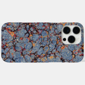 Blauw gemarmerd papier Case-Mate iPhone case (Achterkant (horizontaal))