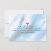 Blauw gemarmerde buiten ruimte Abstracte partij da Kaart (Achterkant)