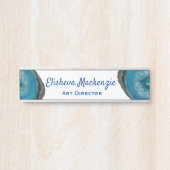 Blauw Geode Kantoor Deurteken Naam Bord Deurbordje (Voorkant)
