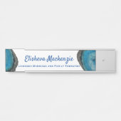 Blauw Geode Kantoor Deurteken Naam Bord Deurbordje (Voorkant)