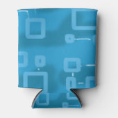 Blauw geometrisch blikjeskoeler (Voorkant)