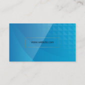 Blauw geometrisch | Goudlijnen Visitekaartje (Achterkant)