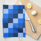 Blauw geometrisch mozaïekpatroon theedoek (Quarter Fold)