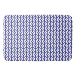 Blauw geometrisch patroon badmat