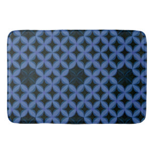 Blauw Geometrisch Patroon Badmat