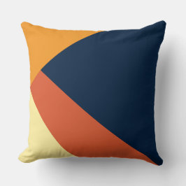 Blauw geometrisch patroon grafisch  kussen