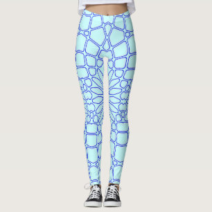 Blauw geometrisch patroon "Ratti_Creative_Arts" Leggings