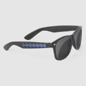 Blauw geometrisch patroon retro stijl zonnebrillen (Rechts)