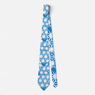 Blauw geometrisch patroon stropdas