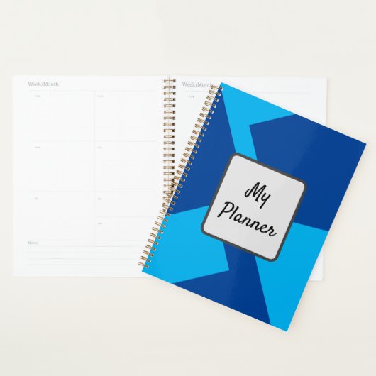 Blauw geometrisch planner (Display)