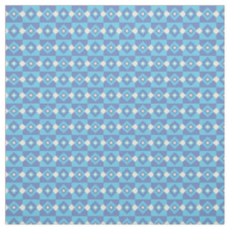 Blauw geometrisch stof