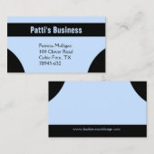 Blauw geometrisch visitekaartje (Voorkant / Achterkant)