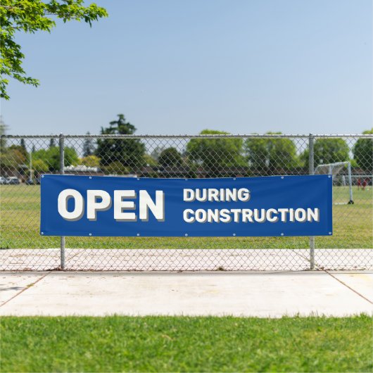 Blauw geopend tijdens de bouw Banner (Insitu)