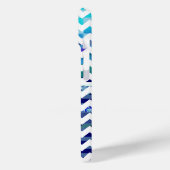 blauw gepatterde chevron Case-Mate iPhone case (Achterkant / Links)