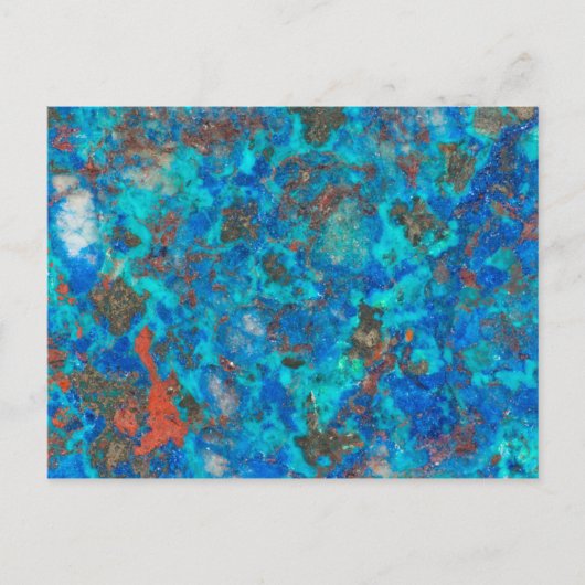 Blauw gepatterde Shattuckite Briefkaart (Voorkant)