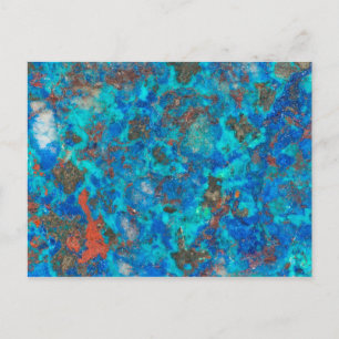 Blauw gepatterde Shattuckite Briefkaart