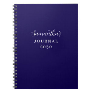 Blauw Gepersonaliseerd Modern Journaal Notitieboek